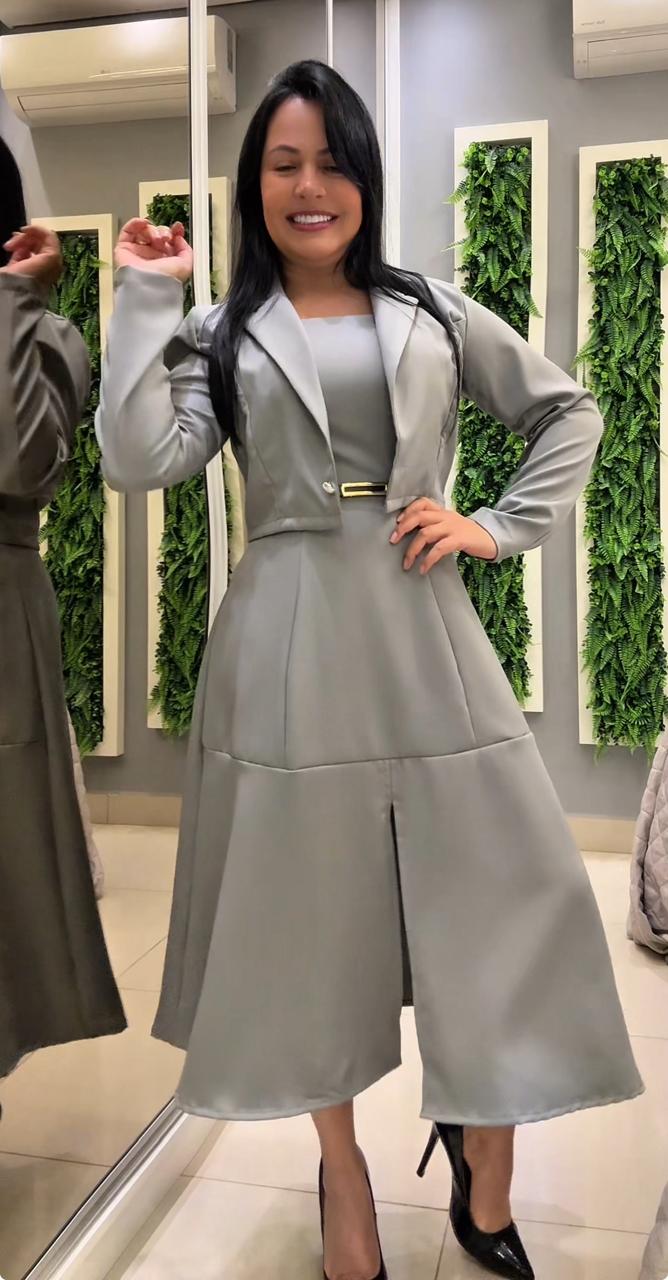 0062 - Conjunto Vestido e Blusa