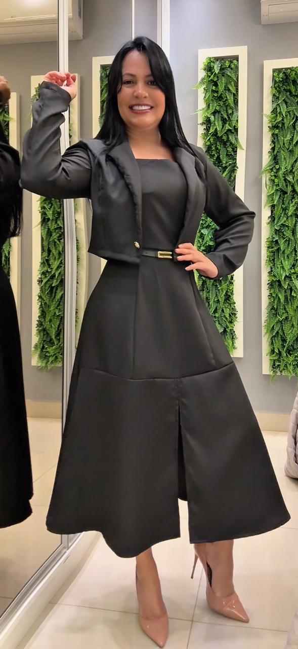 0062 - Conjunto Vestido e Blusa