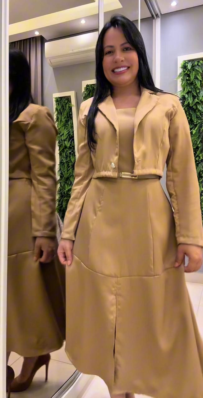 0062 - Conjunto Vestido e Blusa