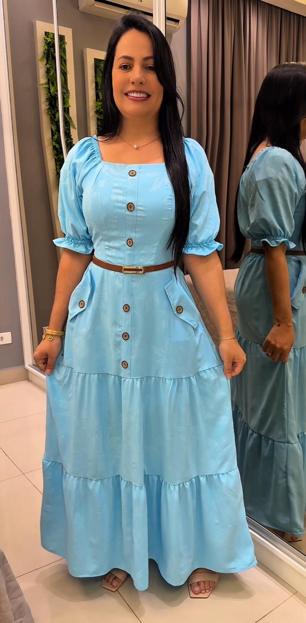 031 - Vestido Longo com Cinto