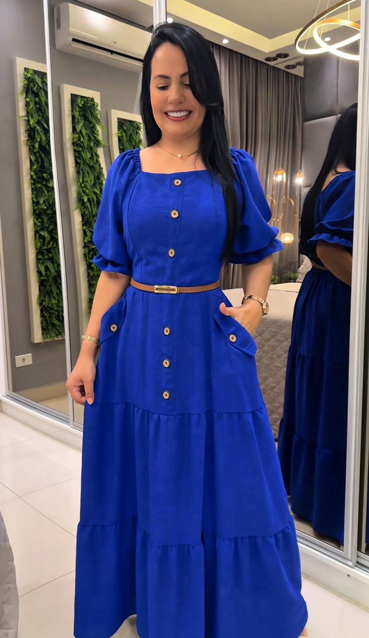 031 - Vestido Longo com Cinto