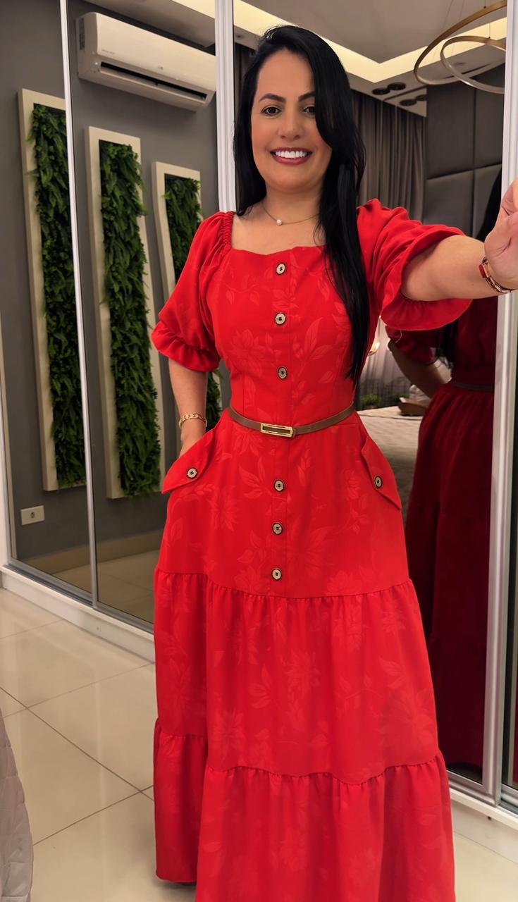 031 - Vestido Longo com Cinto
