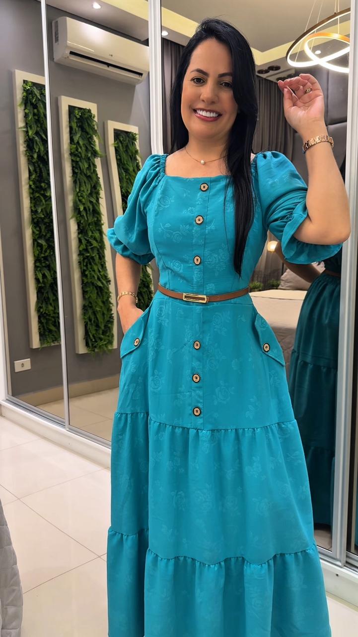 031 - Vestido Longo com Cinto