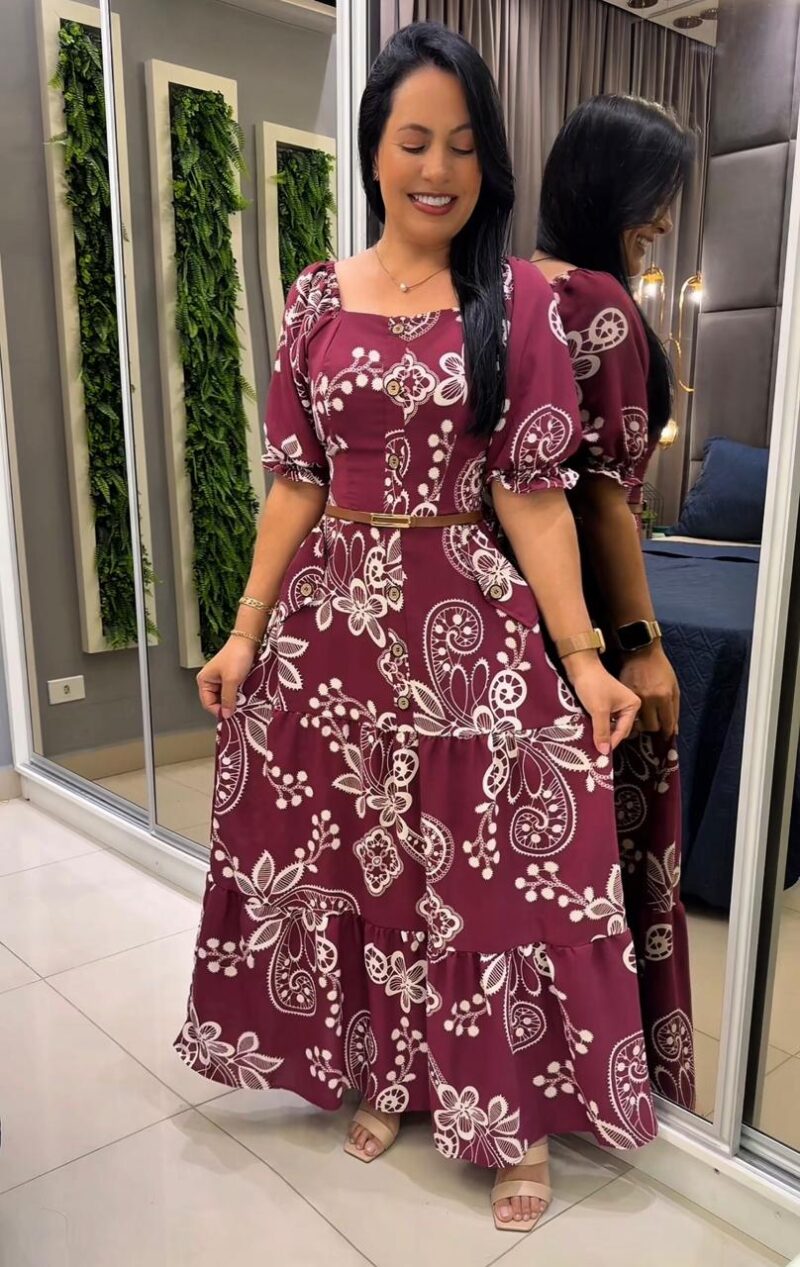 031 - Vestido Longo com Cinto