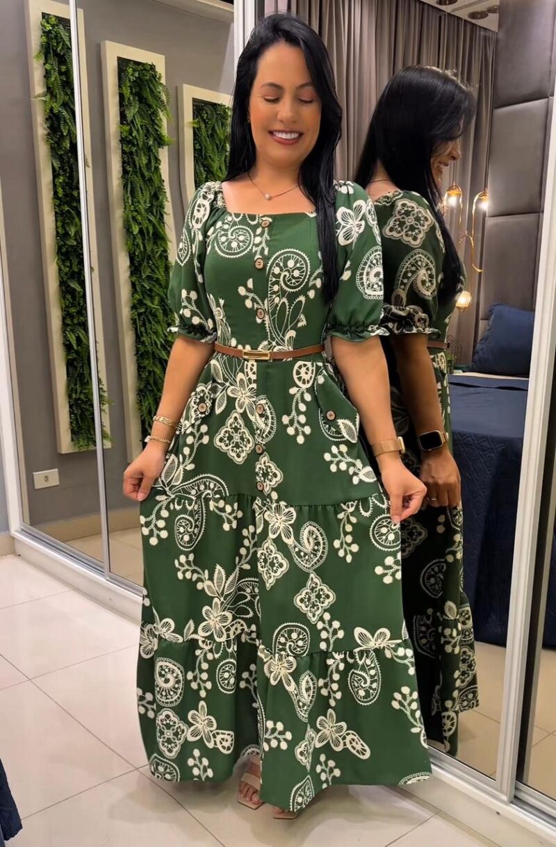 031 - Vestido Longo com Cinto