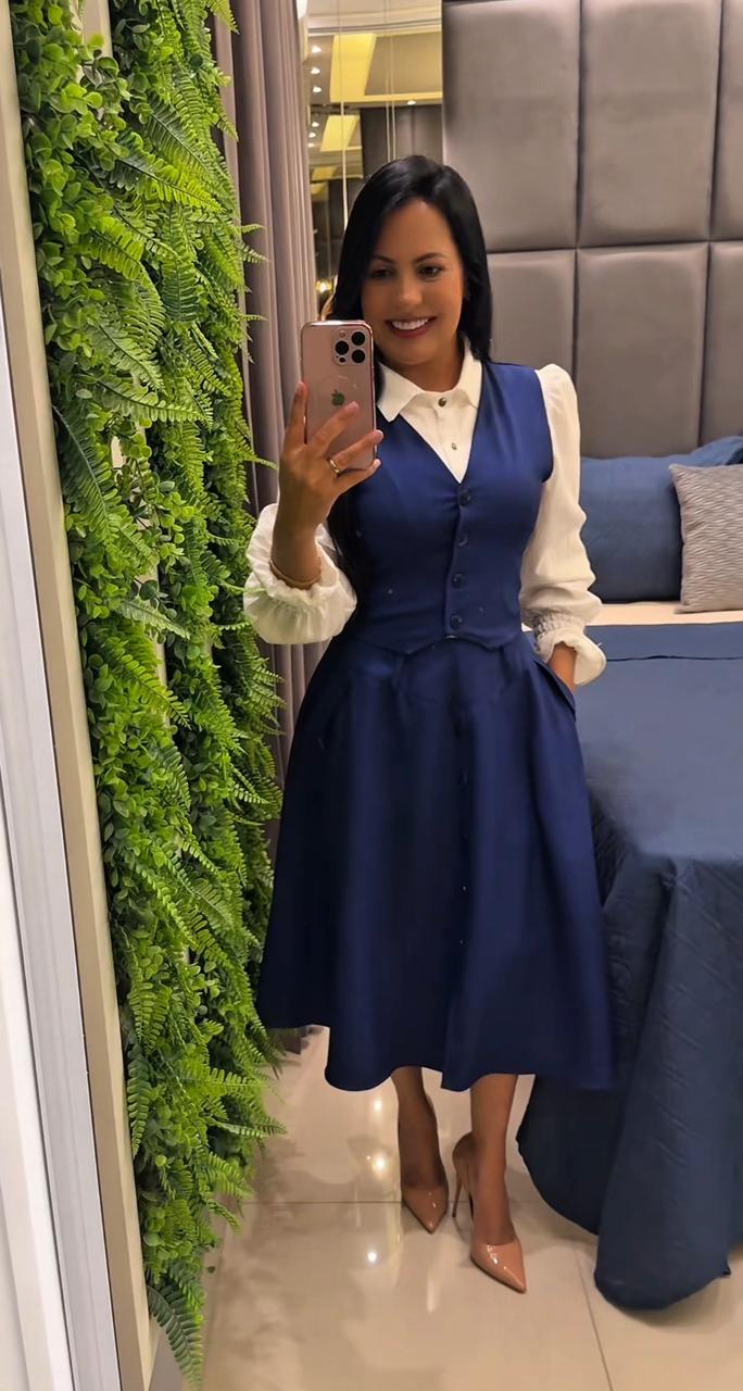 606 - Conjunto Saia e Colete