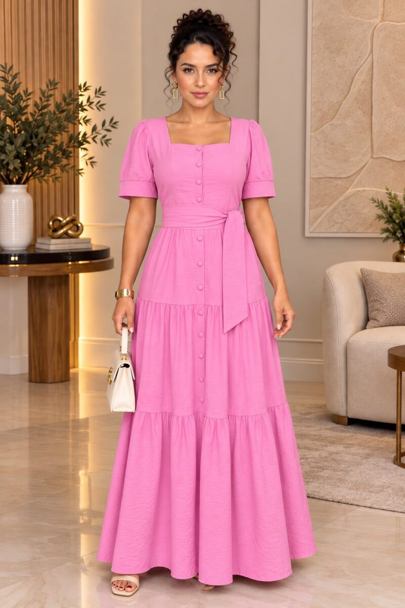 747 - VestidoTamara Rosa