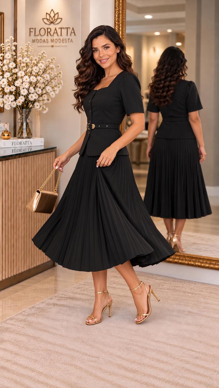 753 - Conjunto 3 peças Preto