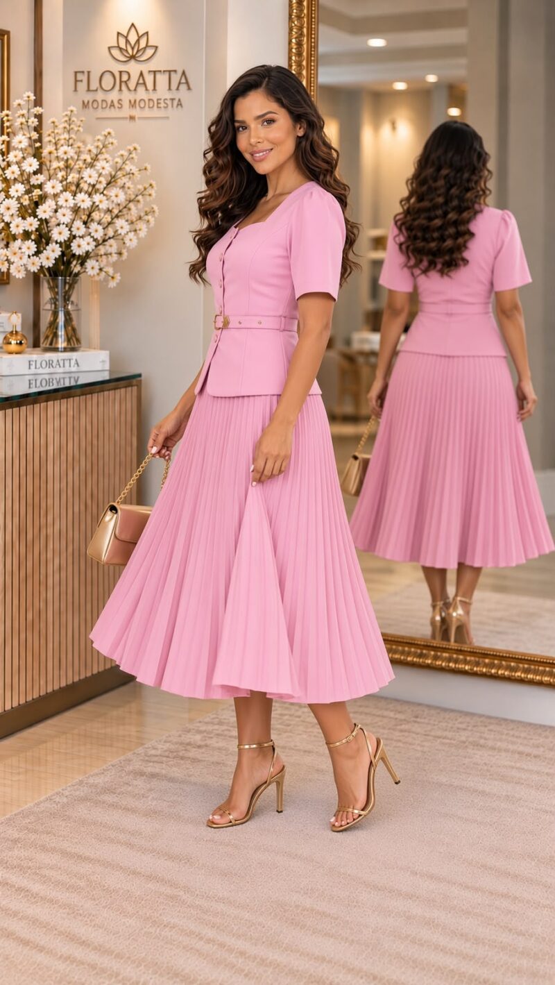 753 - Conjunto 3 peças Rosa